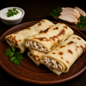 Блины с мясом куриные