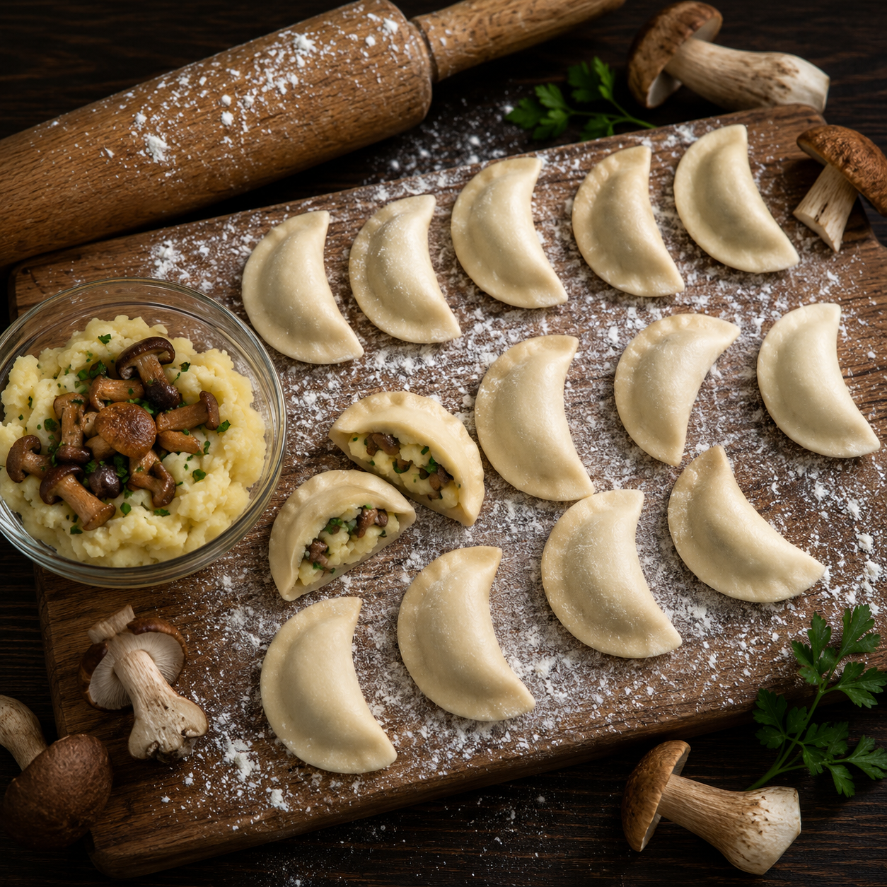 Вареники с картошкой и лесными грибами 1 Вареники с картошкой и лесными грибами